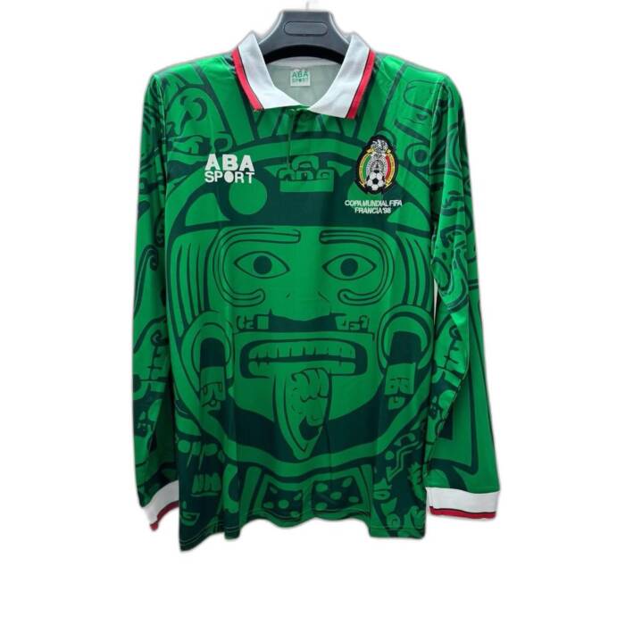 World Cup 98 Mexico Jersey Home kit 1998 retro reissue free shipping - 图片 3